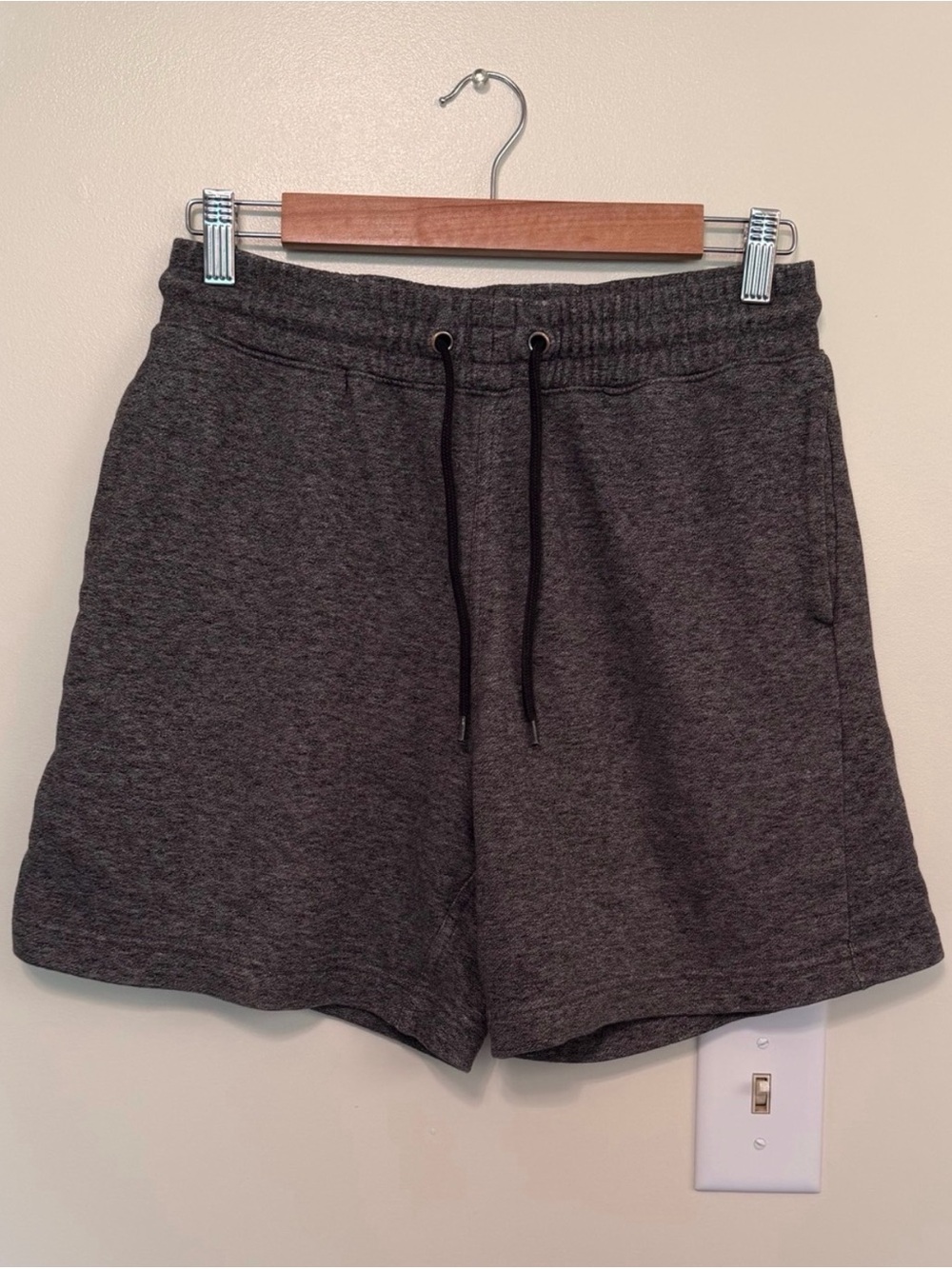 H&M Sweat shorts High Waisted Charcoal Drawstring Lounge Shorts